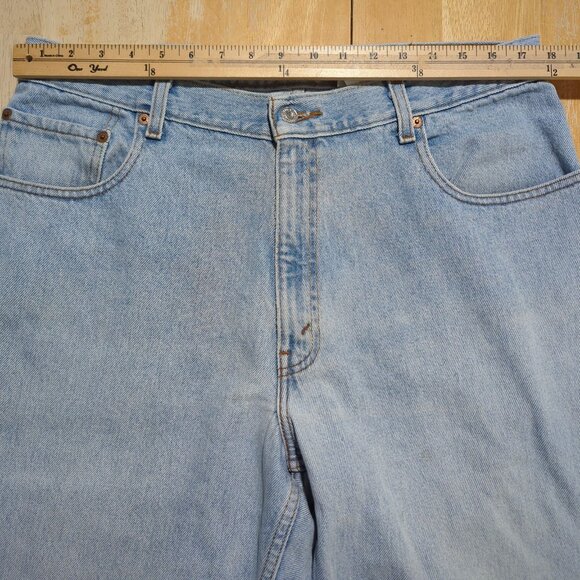 Levis 560 Mens W 36 L 30 Loose Fit Jeans W36‎ L30 Light Wash Distressed Denim - Picture 9 of 15
